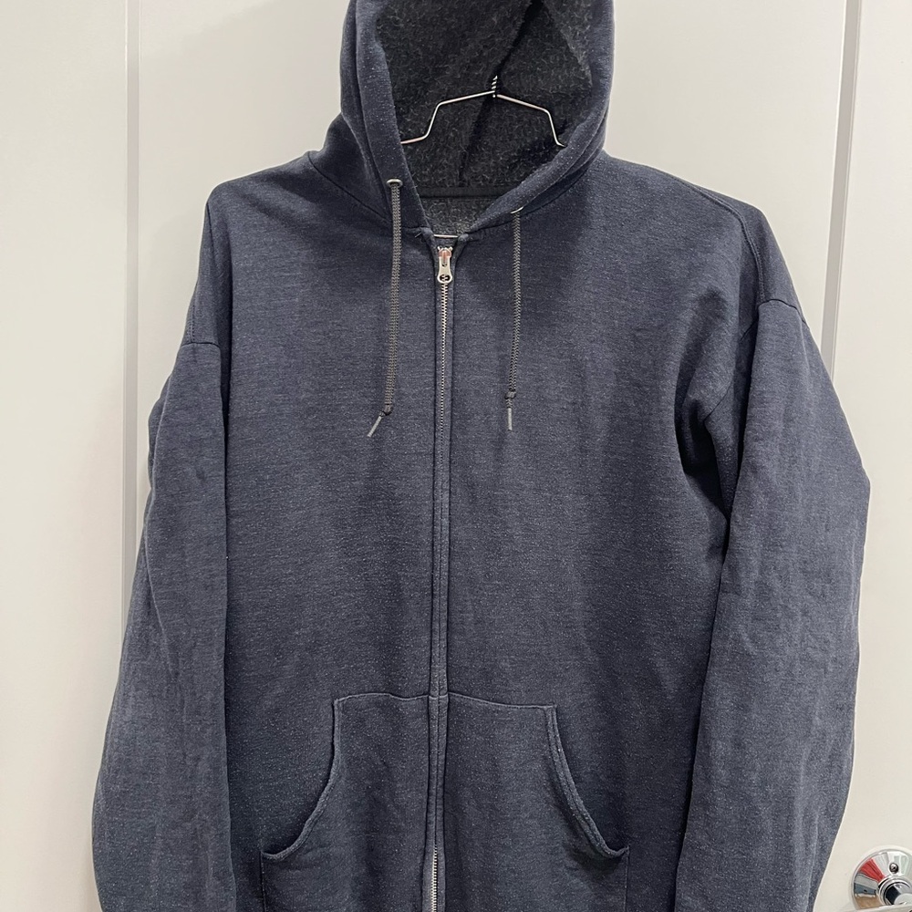 Fruit of the Loom Dark Blue Zip-Up Sweater